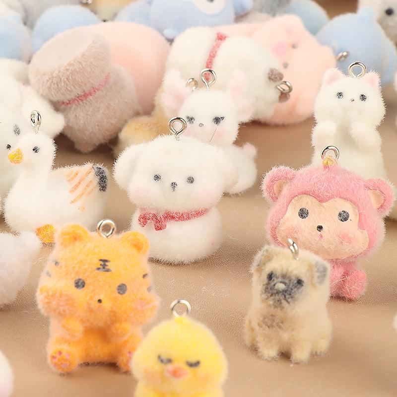Jewelry Making Classes - 5/10 ชิ้น จี้เรซินการ์ตูน DIY แบบสุ่มลาย 3D