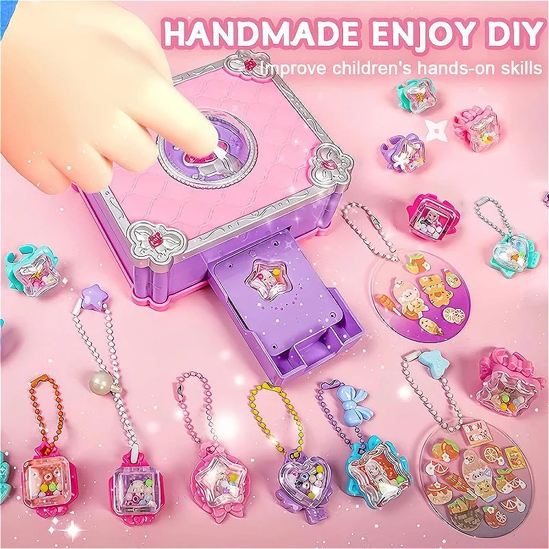 Jewelry Making Kit For Kids - ชุดทำสติกเกอร์ 3 มิติ DIY เครื่องทำเครื่องประดับ งานศิลปะและงานฝีมือ