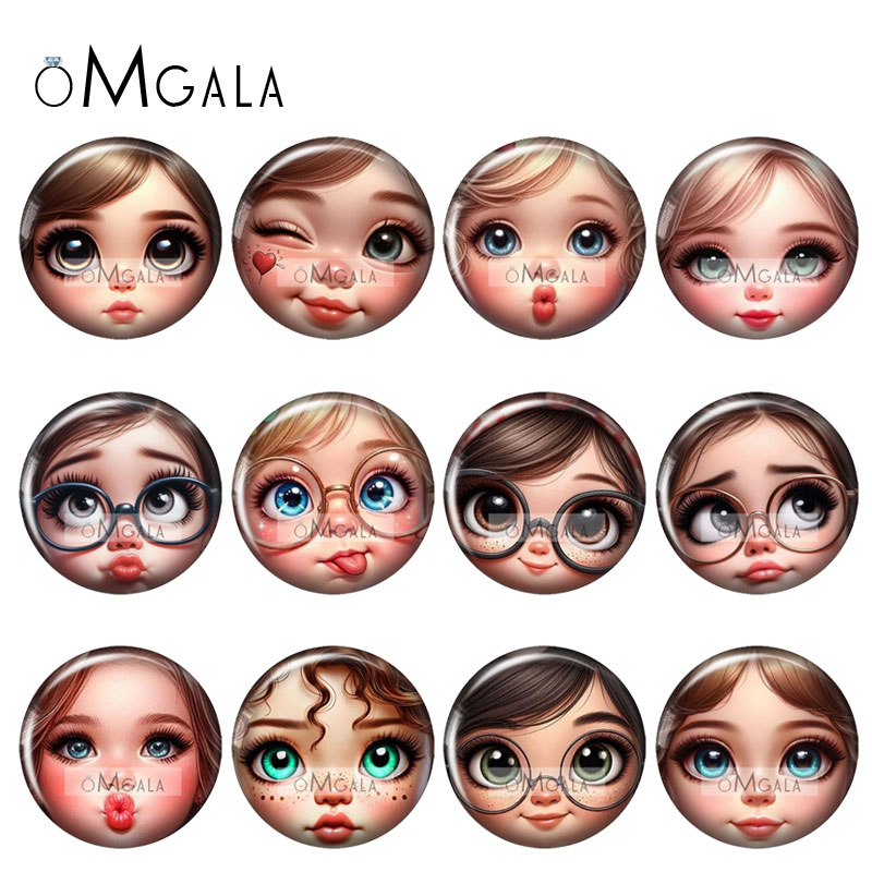 Jewelry Making 3 Year Old - หน้าตุ๊กตาแมตรีออชก้าแบบการ์ตูนสำหรับเด็กผู้หญิง 10 ชิ้น ขนาด 8 มม.-40