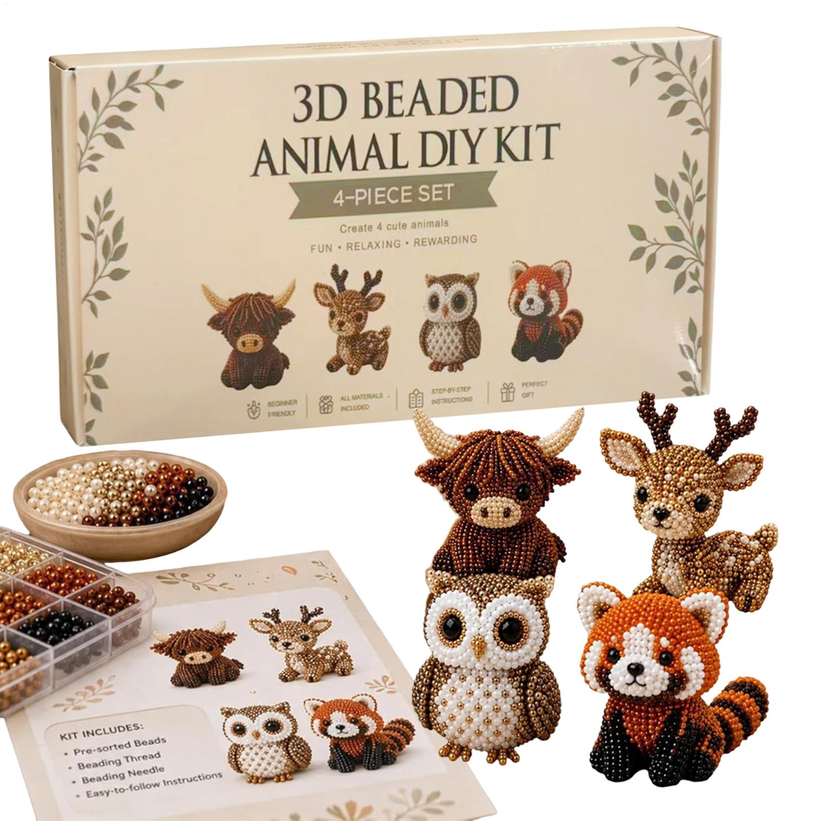 Jewelry Making Kit For Kids - ชุดทำเครื่องประดับ 3 มิติ DIY รูปสัตว์ ประดับด้วยลูกปัด