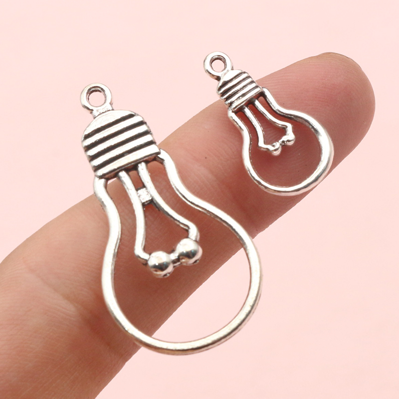 Jewelry Making Light - 20pcs หลอดไฟ Charms จี้ 2 ขนาดโลหะผสมโลหะ