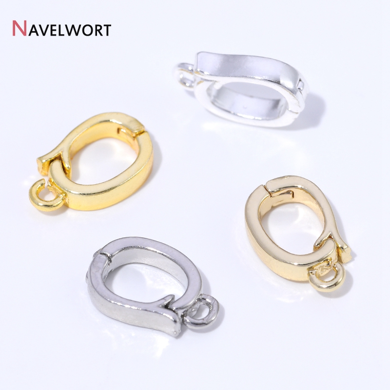 Jewelry Making Kit For Adults - ตัวล็อกจี้แบบมีบานพับ ทำจากทองเหลืองชุบทอง 14K/18K สำหรับทำสร้อยคอ อุปกรณ์เสริมสำหรับทำจี้ วัสดุทำเครื่องประดับ