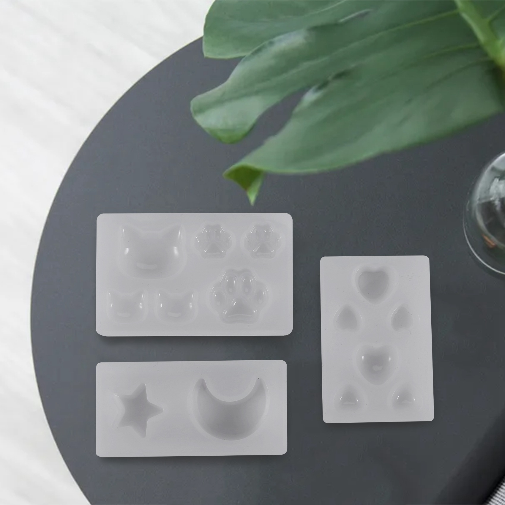 Jewelry Making Resin - แม่พิมพ์ซิลิโคนรูปแมวหมีหัวใจพระจันทร์ดาว สำหรับงานเรซิ่น ทำเครื่องประดับแฮนด์เมด งาน DIY แม่พิมพ์เรซิ่นอีพ็อกซี่