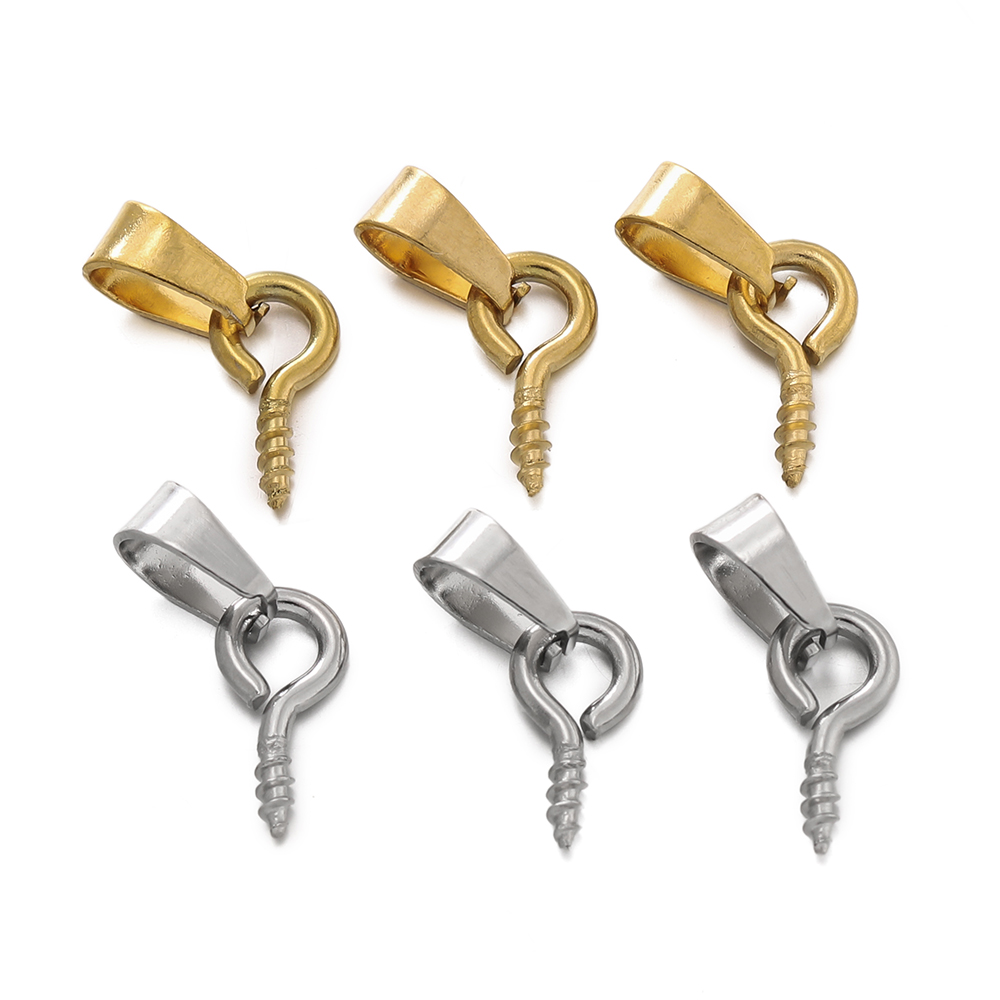 Jewelry Making Eye Pins - 20pcs สแตนเลสสตีลสกรู Eye Pins Bail TOP