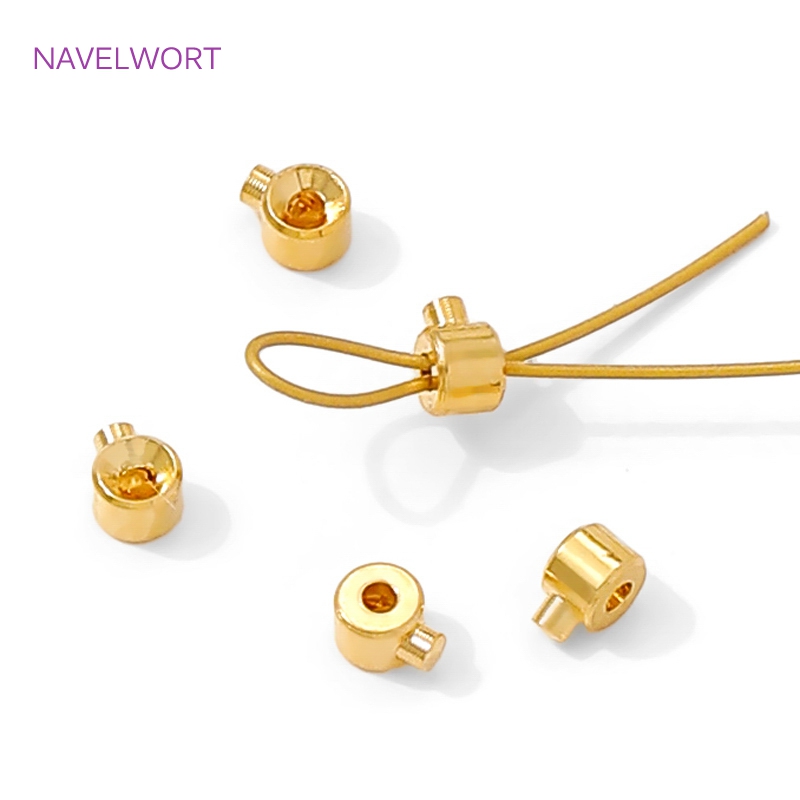 Jewelry Making Light - ลูกปัดปลายจีบชุบทอง 18K ทรงกลม, ลูกปัดทองเหลืองสำหรับทำเครื่องประดับ, โคมไฟสำหรับเครื่องประดับ, อุปกรณ์ทำสร้อยข้อมือ