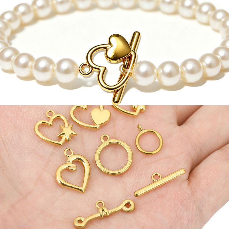 Jewelry Making Kit For Adults - ตัวล็อคแบบ OT สแตนเลสเคลือบ PVD 5 ชุด
