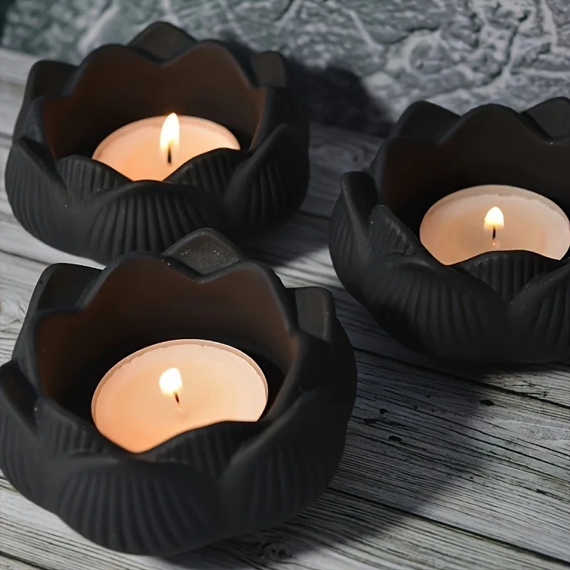 Jewelry Making Light - 1 PC DIY Lotus Flower ซิลิโคนเรซินแม่พิมพ์สําหรับทําเทียน/ชา/กล่องเครื่องประดับแม่พิมพ์ซิลิโคน