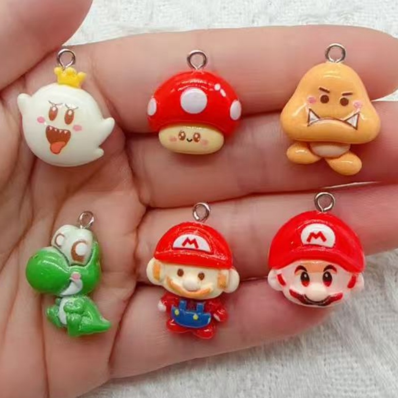 Jewelry Making Resin - จี้การ์ตูนเรซิน 10 ชิ้น, อุปกรณ์ทำเครื่องประดับ DIY, ต่างหู,