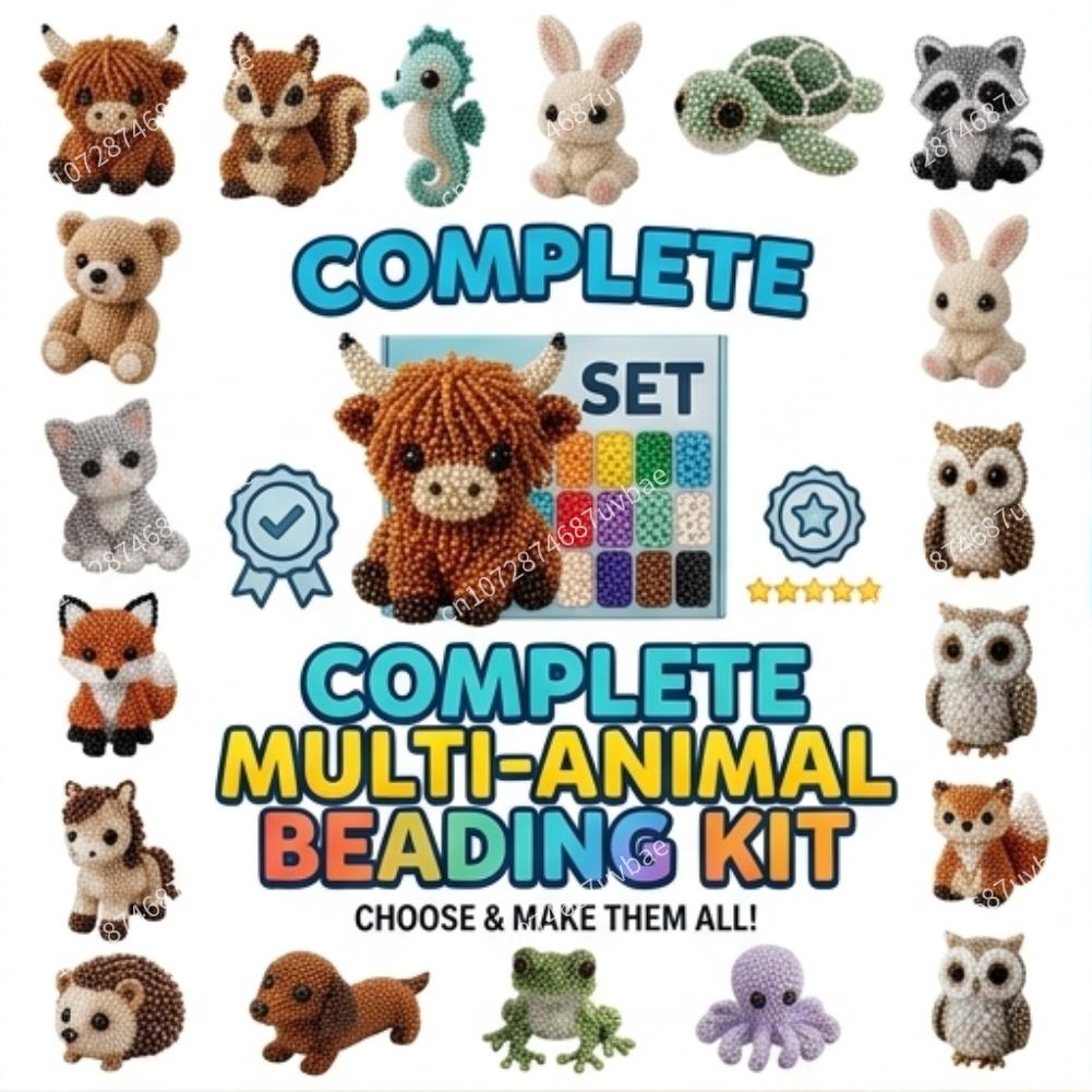 Jewelry Making Kit For Kids - ชุดทำเครื่องประดับ DIY สัตว์ต่างๆ พร้อมลูกปัดหลากสี ของเล่นงานฝีมือสำหรับเด็ก กิจกรรมประดิษฐ์และเล่นสร้างสรรค์