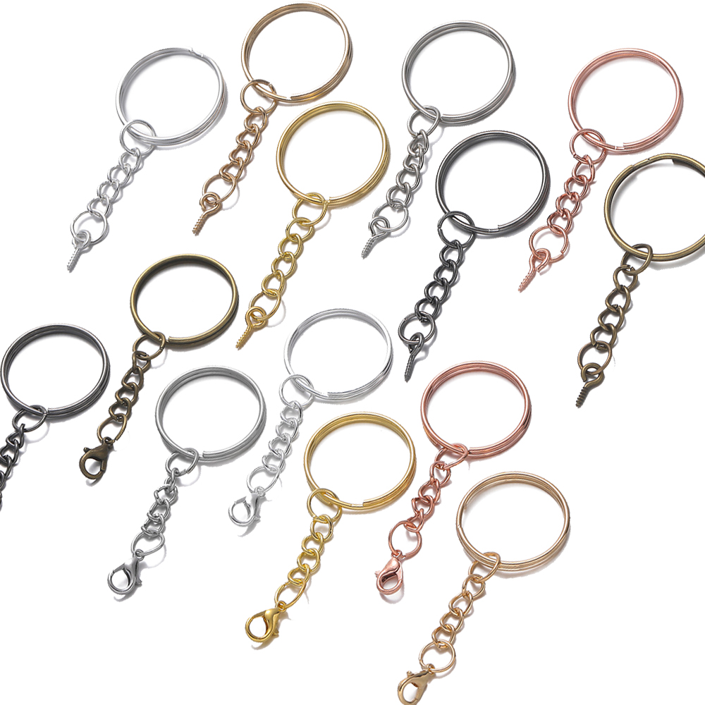 Jewelry Making Eye Pins - 10 ชิ้น/ล็อต ห่วงคล้องกุญแจแบบมีรูเกลียวขนาด 25 มม. พร้อมสกรูตาไก่