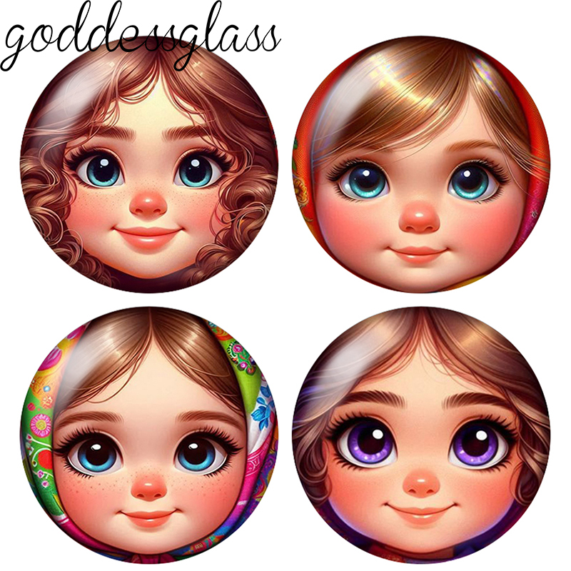 Jewelry Making 3 Year Old - หน้าเด็กผู้หญิงน่ารัก สไตล์ยุโรป รัสเซีย 10 ชิ้น ขนาด