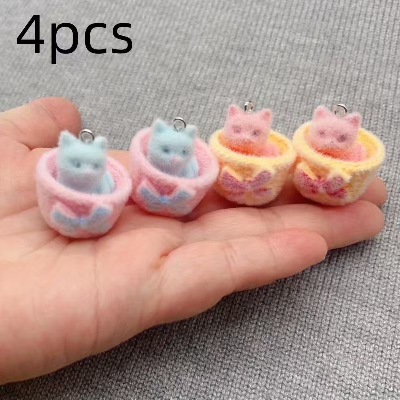 จี้แมวเรซิน 3D แบบนุ่ม 4 ชิ้น  - Jewelry Making Resin บทวิจารณ์และราคา