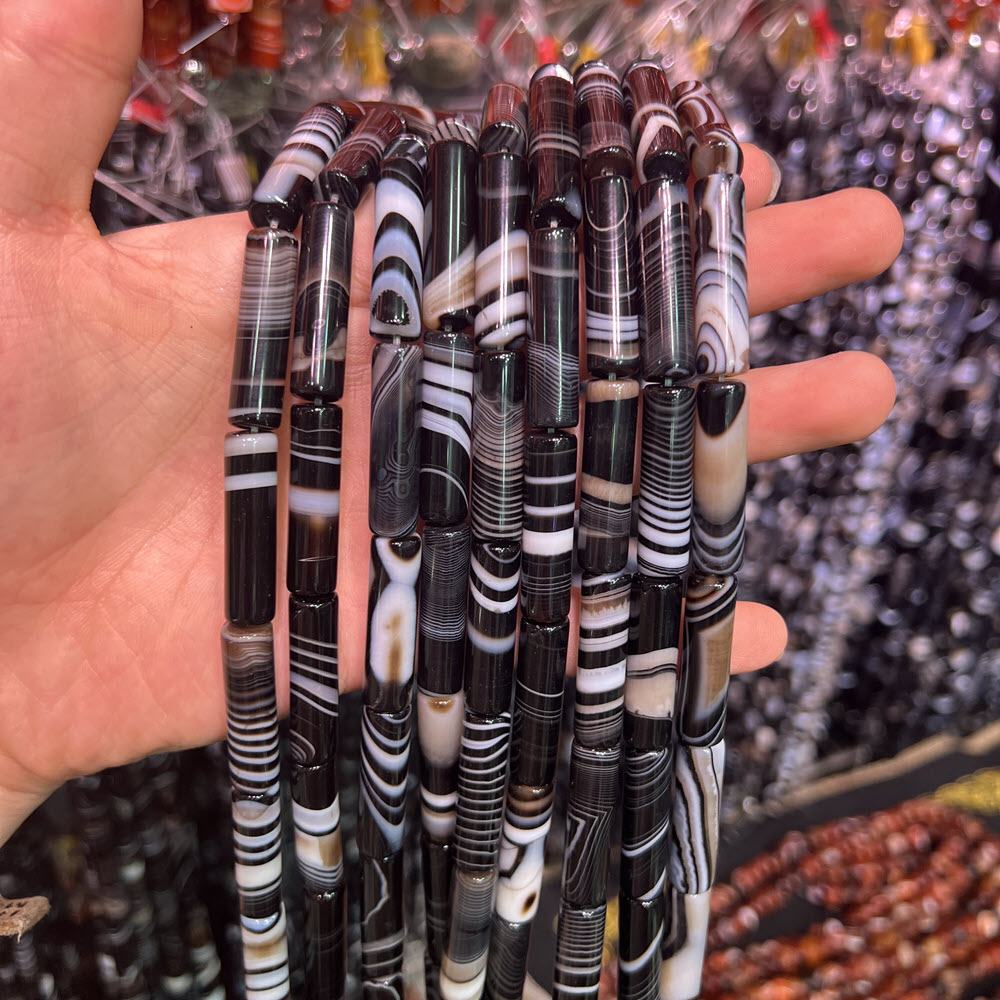 หินธรรมชาติ หินอาเกตสีดำ ขนาด  - Jewelry Making Store บทวิจารณ์และราคา