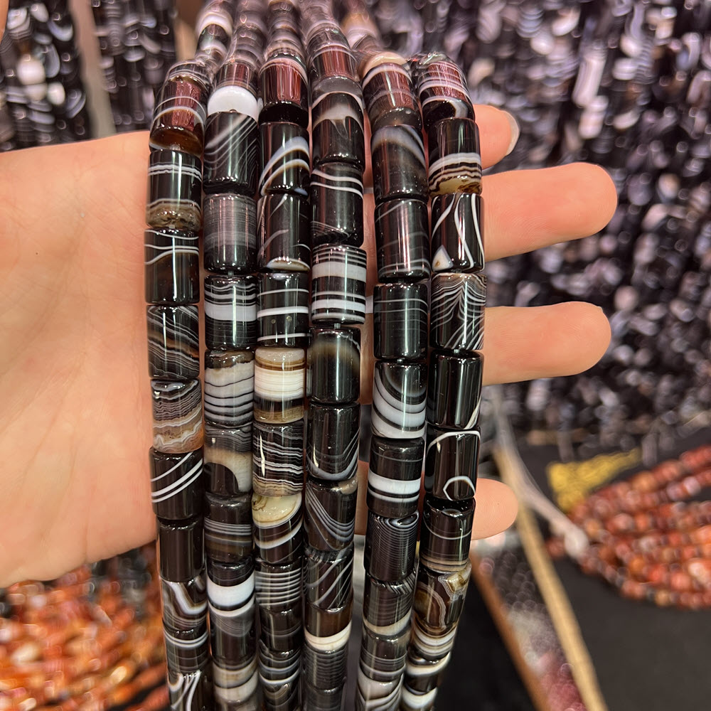 หินธรรมชาติ หินอาเกตสีดำ ขนาด  - Jewelry Making Store บทวิจารณ์และราคา