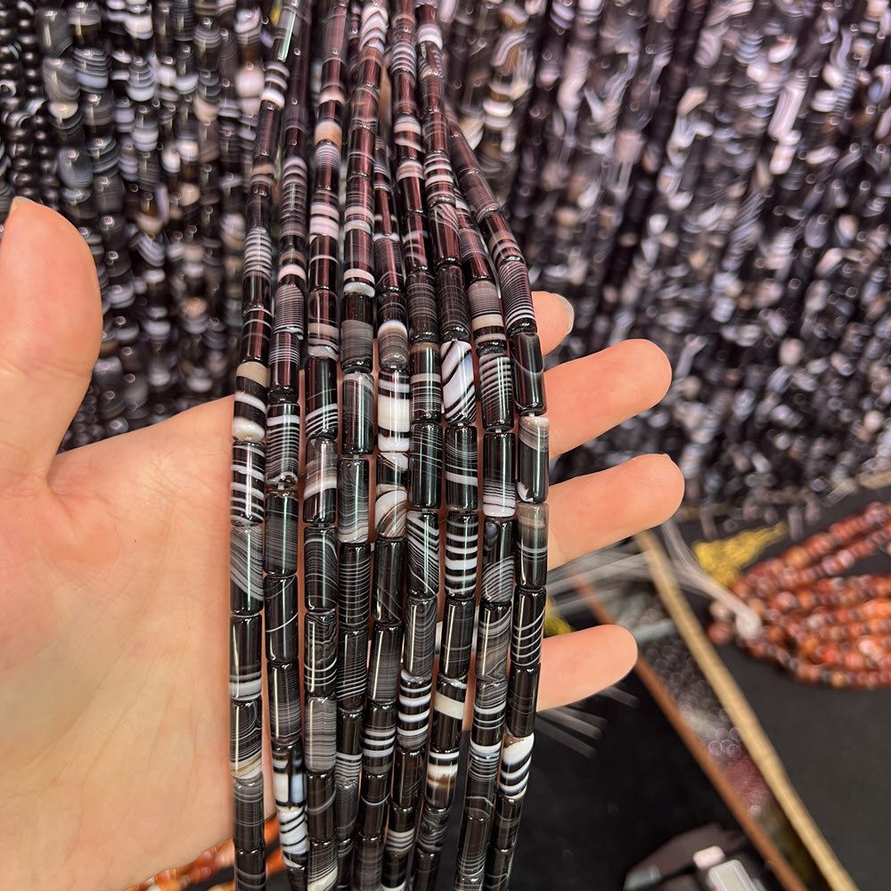 หินธรรมชาติ หินอาเกตสีดำ ขนาด  - Jewelry Making Store บทวิจารณ์และราคา
