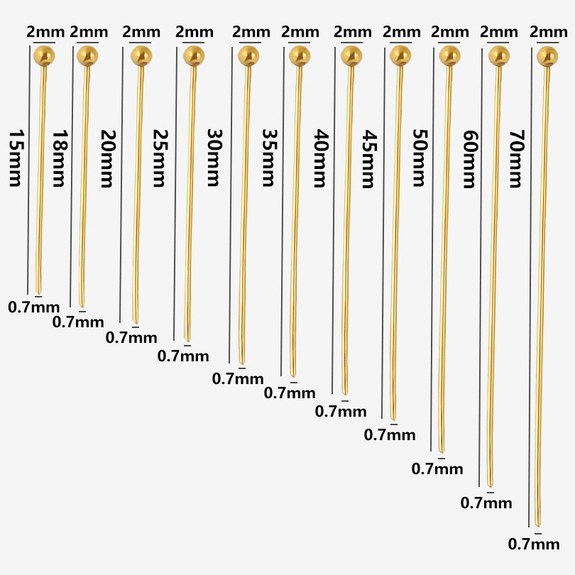 50 ชิ้น/ล็อต 18K Gold Plated B - Jewelry Making Eye Pins บทวิจารณ์และราคา