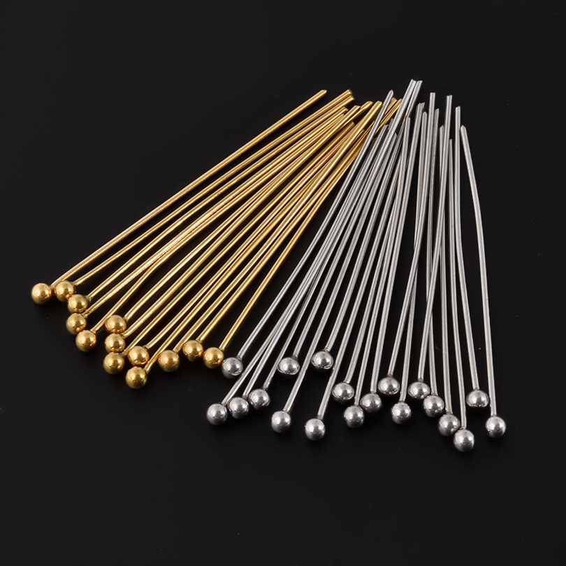 50 ชิ้น/ล็อต 18K Gold Plated B - Jewelry Making Eye Pins บทวิจารณ์และราคา