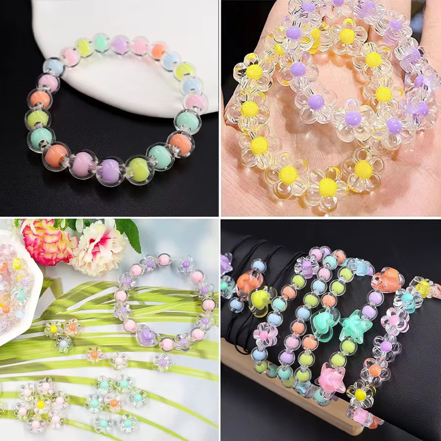 ลูกปัดอะคริลิกรูปหัวใจ 174 ชิ้ - Jewelry Making Kit For Kids บทวิจารณ์และราคา