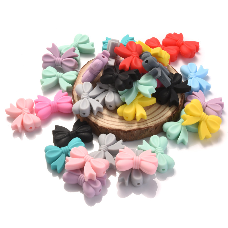 5 ชิ้น ซิลิโคนลูกปัดรูปโบว์, ป - Jewelry Making 3 Year Old บทวิจารณ์และราคา