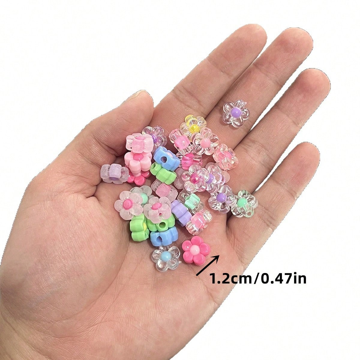 ลูกปัดอะคริลิกลายดอกไม้ ขนาด 1 - Jewelry Making For Couples บทวิจารณ์และราคา