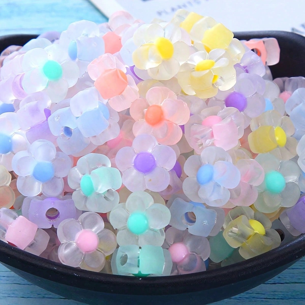 ลูกปัดอะคริลิกลายดอกไม้ ขนาด 1 - Jewelry Making For Couples บทวิจารณ์และราคา