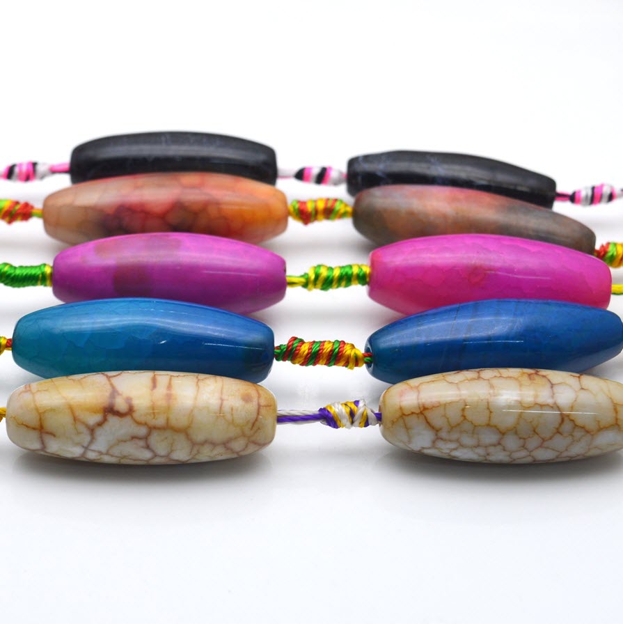 หินธรรมชาติที่มีสีสัน Big Agat - Jewelry Making Store บทวิจารณ์และราคา