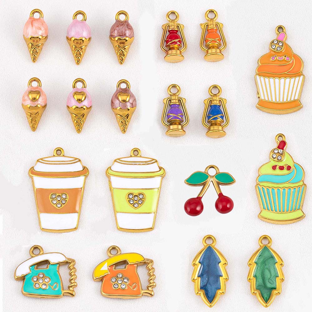 จี้สแตนเลสสตีลน่ารัก 2 ชิ้น รู - Jewelry Making Light บทวิจารณ์และราคา