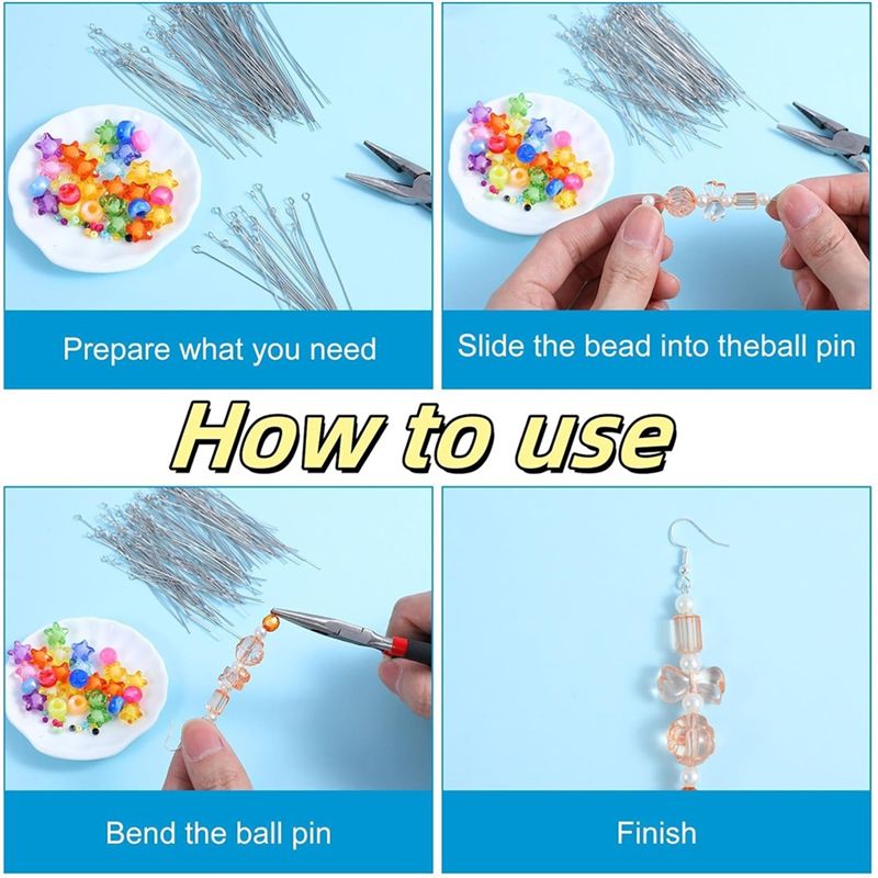 A01F-Hot 300 ชิ้น หมุดห่วงเปิด - Jewelry Making Eye Pins บทวิจารณ์และราคา