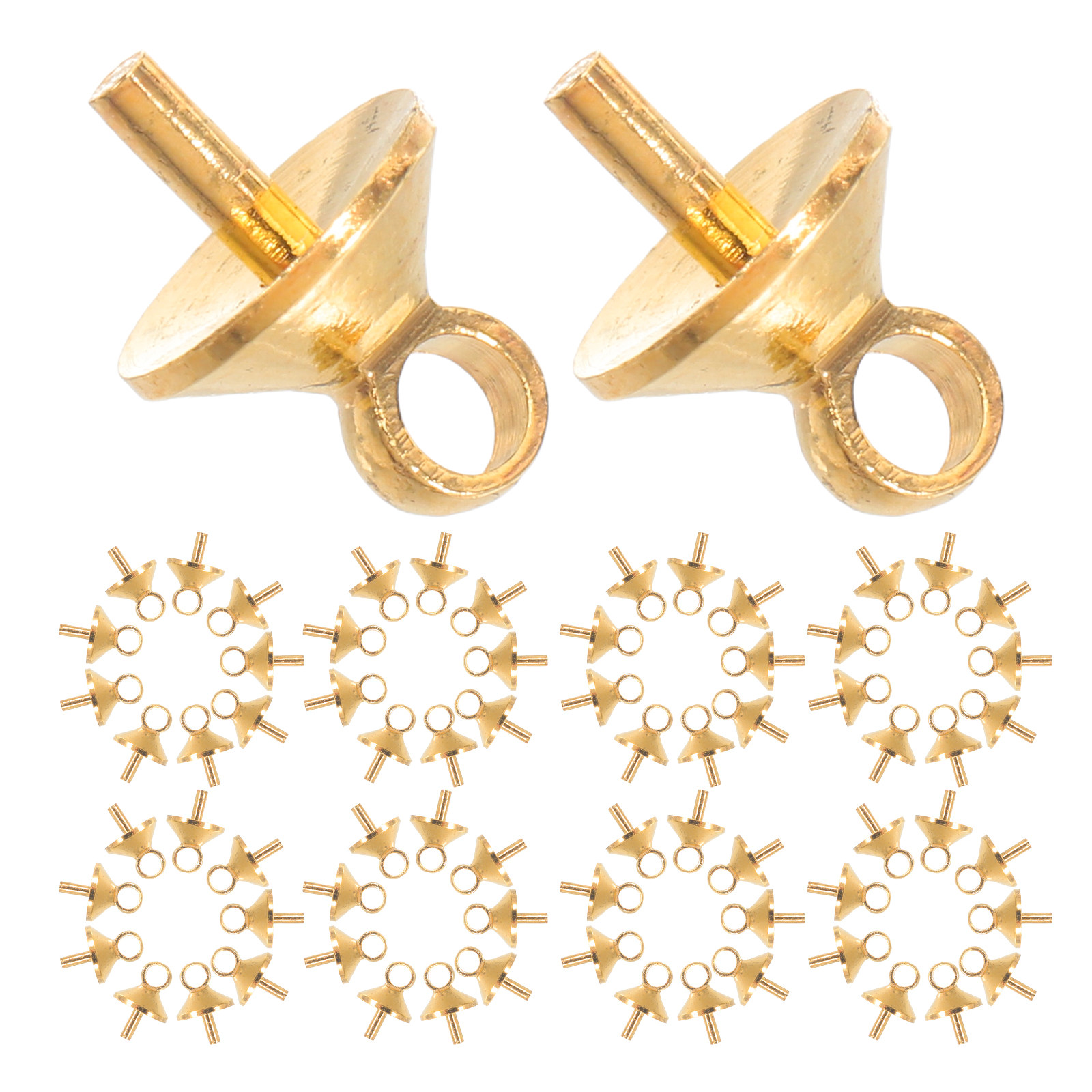 100 ชิ้น ตัวยึดห่วงทองแดงแบบเจ - Jewelry Making Eye Pins บทวิจารณ์และราคา