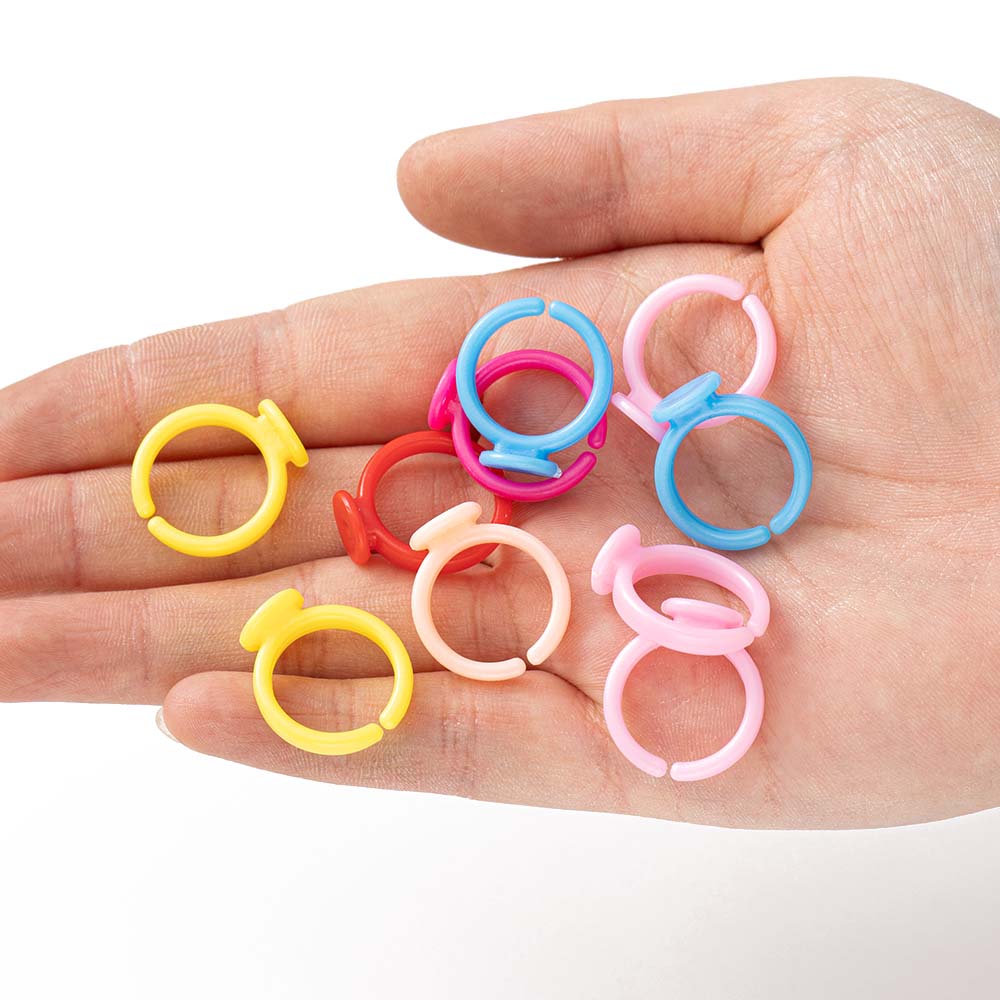 100 ชิ้นพลาสติกใสแหวนปรับฐานสํ - Jewelry Making 3 Year Old บทวิจารณ์และราคา
