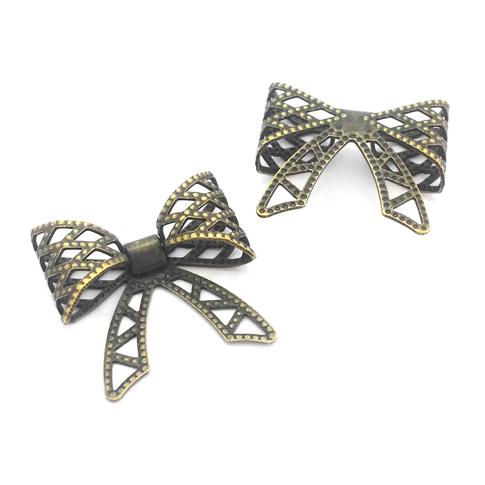 จี้รูปโบว์ลายตารางทองเหลืองเคล - Jewelry Making Store บทวิจารณ์และราคา