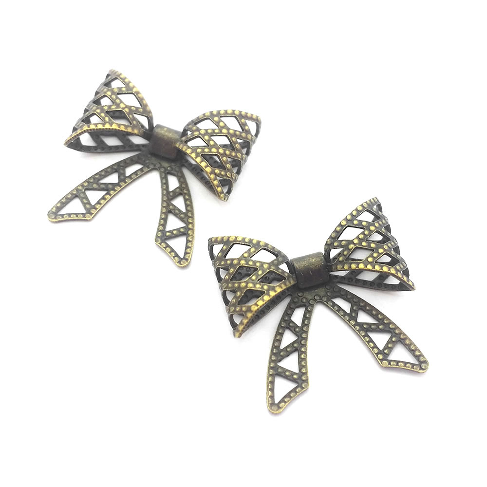 จี้รูปโบว์ลายตารางทองเหลืองเคล - Jewelry Making Store บทวิจารณ์และราคา