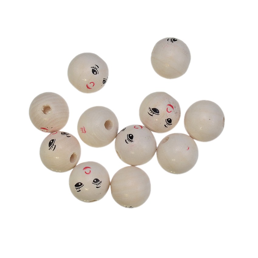 20/50PCsยิ้มหน้าไม้ลูกปัดSpace - Jewelry Making 3 Year Old บทวิจารณ์และราคา