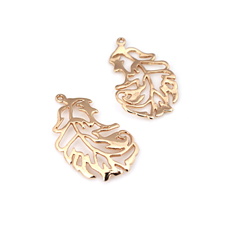 จี้รูปทรงขนนกสีทอง 18K ทำจากทอ - Jewelry Making Store บทวิจารณ์และราคา
