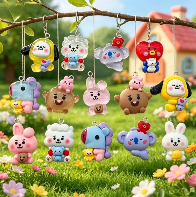 ชุด 7 ชิ้น BT21 ชาร์มการ์ตูนเร - Jewelry Making Charms บทวิจารณ์และราคา