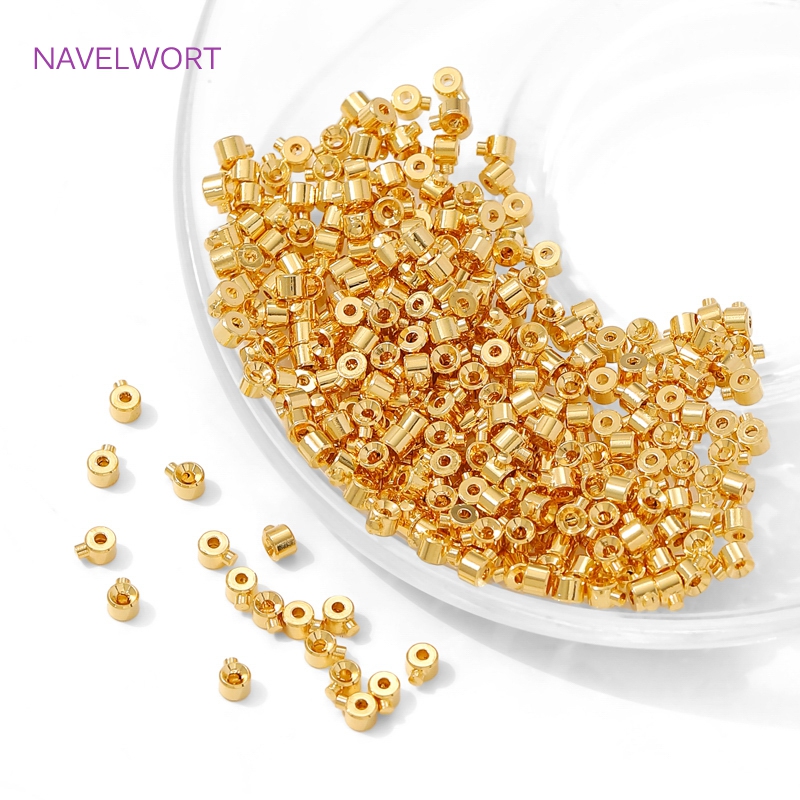 ลูกปัดปลายจีบชุบทอง 18K ทรงกลม - Jewelry Making Light บทวิจารณ์และราคา