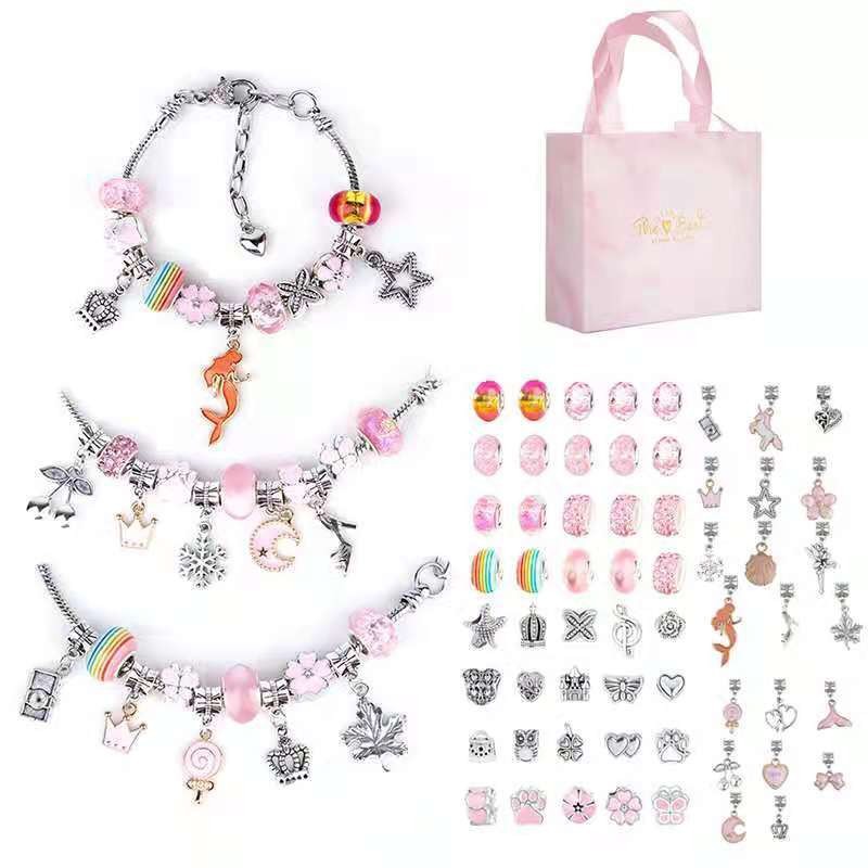 ชุดทำสร้อยข้อมือเสน่ห์อุปกรณ์ท - Jewelry Making Kit For Kids บทวิจารณ์และราคา