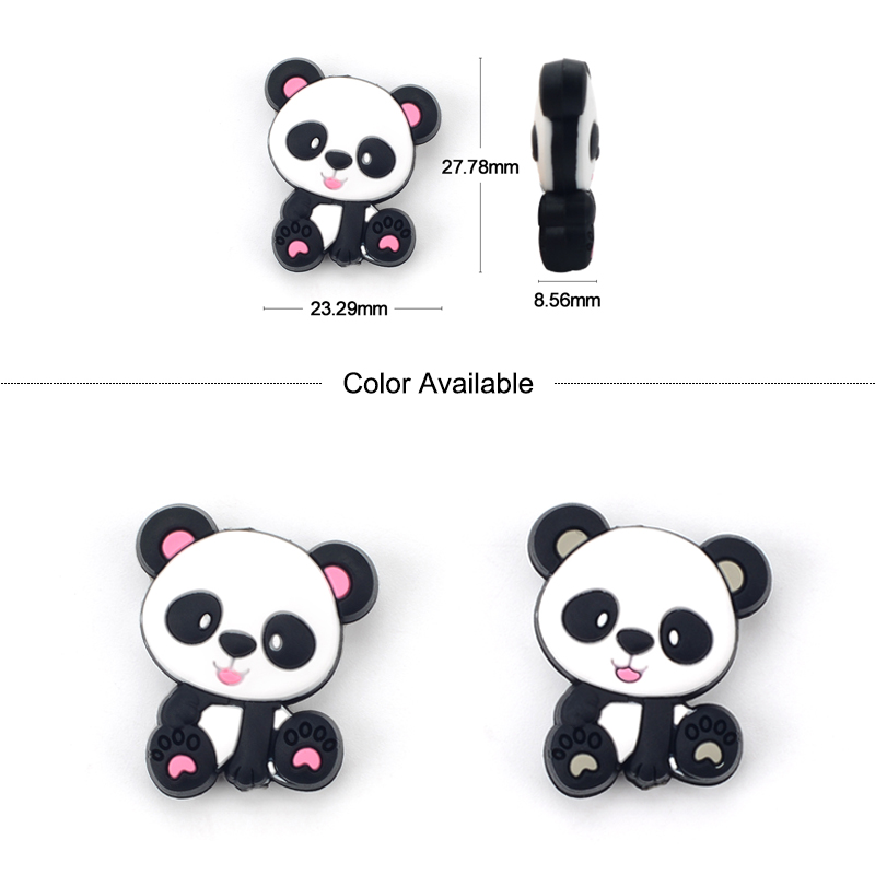 Panda ลูกปัดซิลิโคน 5 ชิ้น/ล็อ - Jewelry Making 3 Year Old บทวิจารณ์และราคา