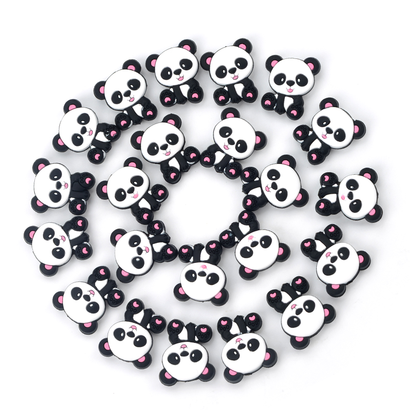 Panda ลูกปัดซิลิโคน 5 ชิ้น/ล็อ - Jewelry Making 3 Year Old บทวิจารณ์และราคา