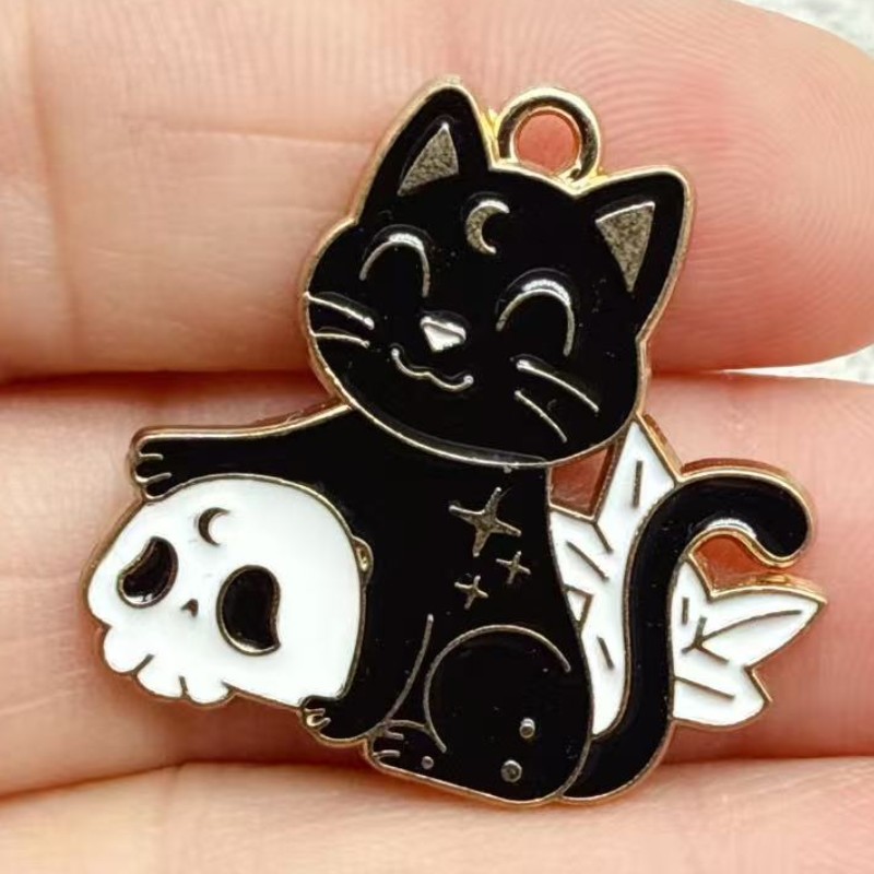จี้แมวดำเคลือบอีนาเมลแท้ 10 ชิ - Jewelry Making Charms บทวิจารณ์และราคา