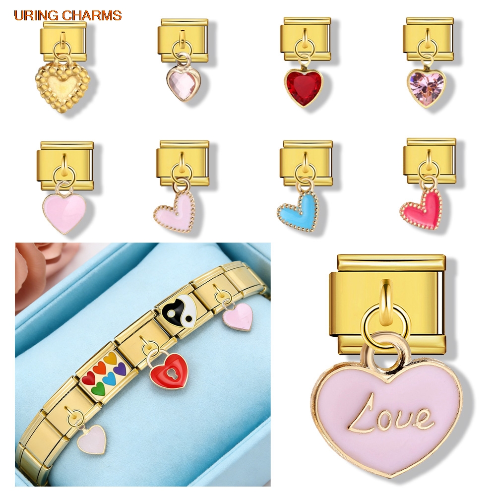 จี้รูปหัวใจสีทองแบบยืดหยุ่น UR - Jewelry Making For Couples บทวิจารณ์และราคา