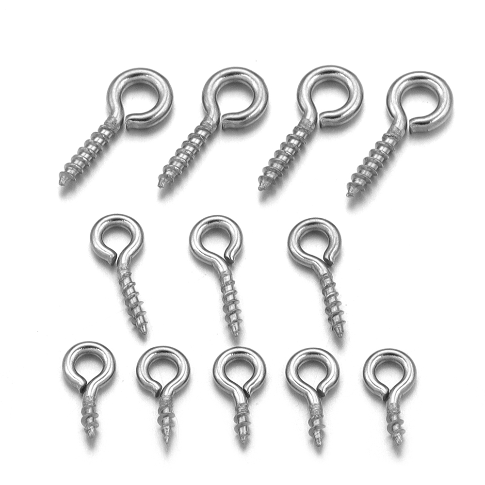 100 ชิ้น/ล็อตสแตนเลสมินิสกรู P - Jewelry Making Eye Pins บทวิจารณ์และราคา
