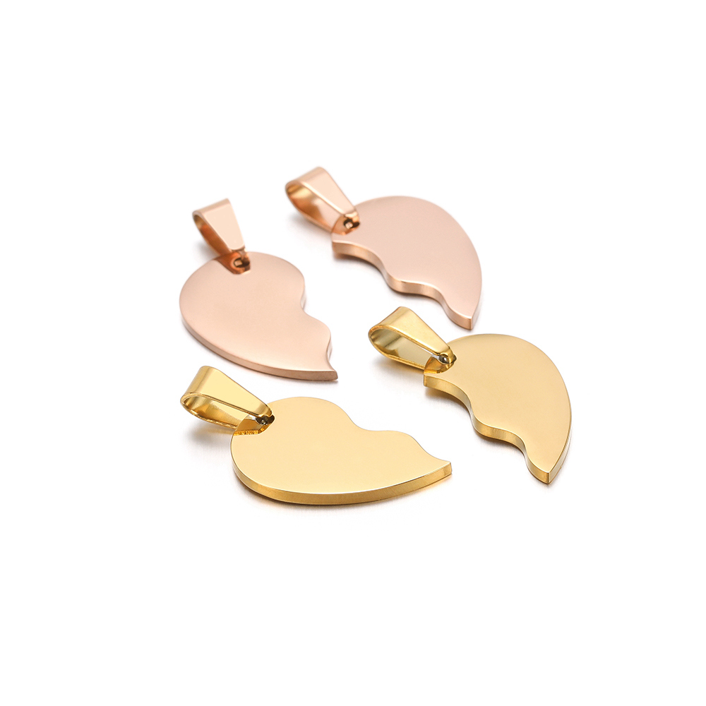 2 ชิ้น/เซ็ตสแตนเลสสตีลสี Broke - Jewelry Making For Couples บทวิจารณ์และราคา