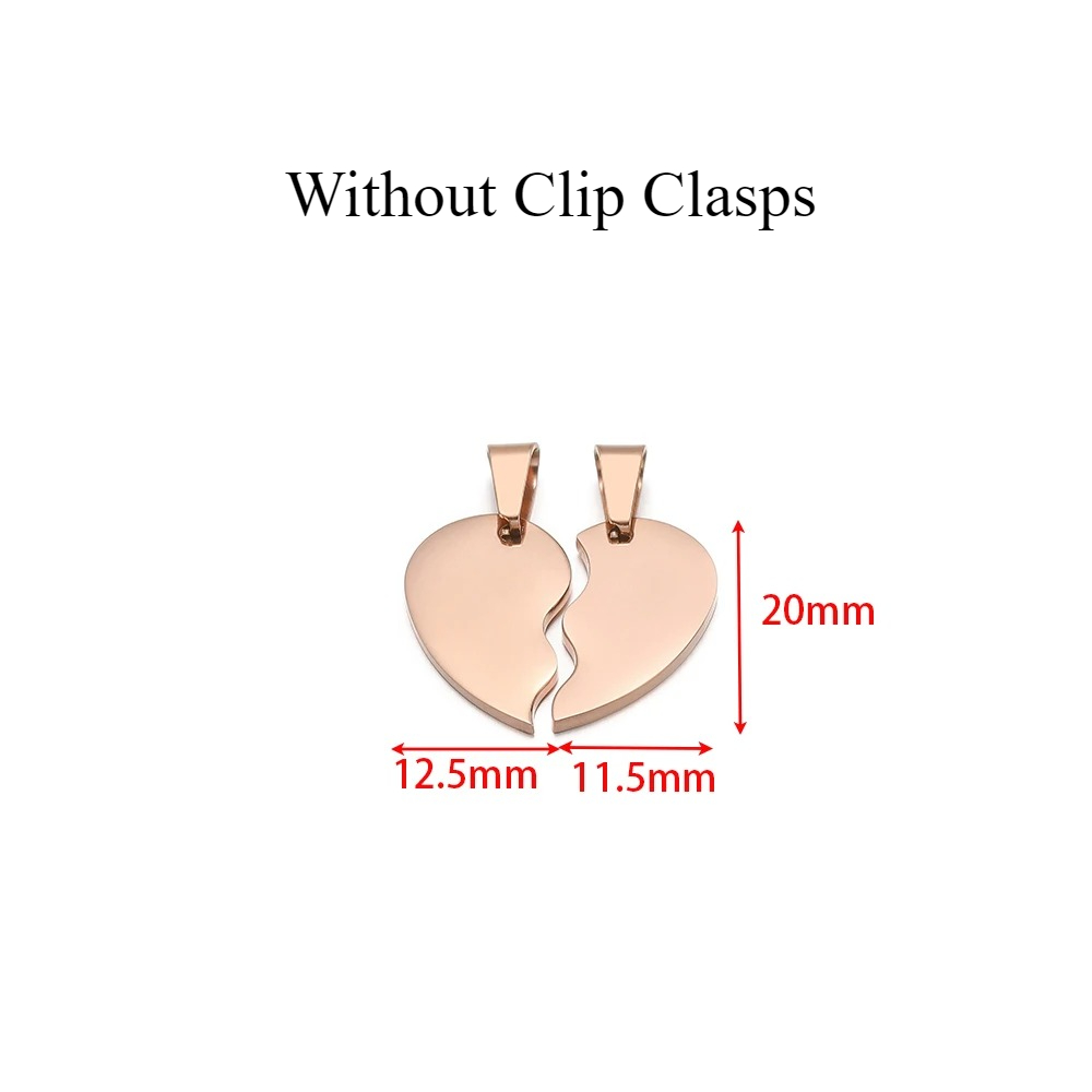 2 ชิ้น/เซ็ตสแตนเลสสตีลสี Broke - Jewelry Making For Couples บทวิจารณ์และราคา