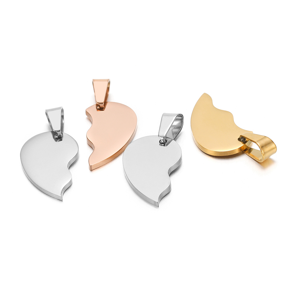 2 ชิ้น/เซ็ตสแตนเลสสตีลสี Broke - Jewelry Making For Couples บทวิจารณ์และราคา