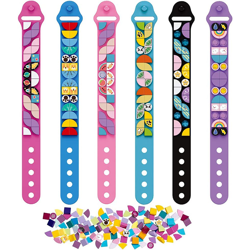 6ชิ้น/เซ็ตเด็กบล็อกตัวต่อ Dots - Jewelry Making Kit For Kids บทวิจารณ์และราคา