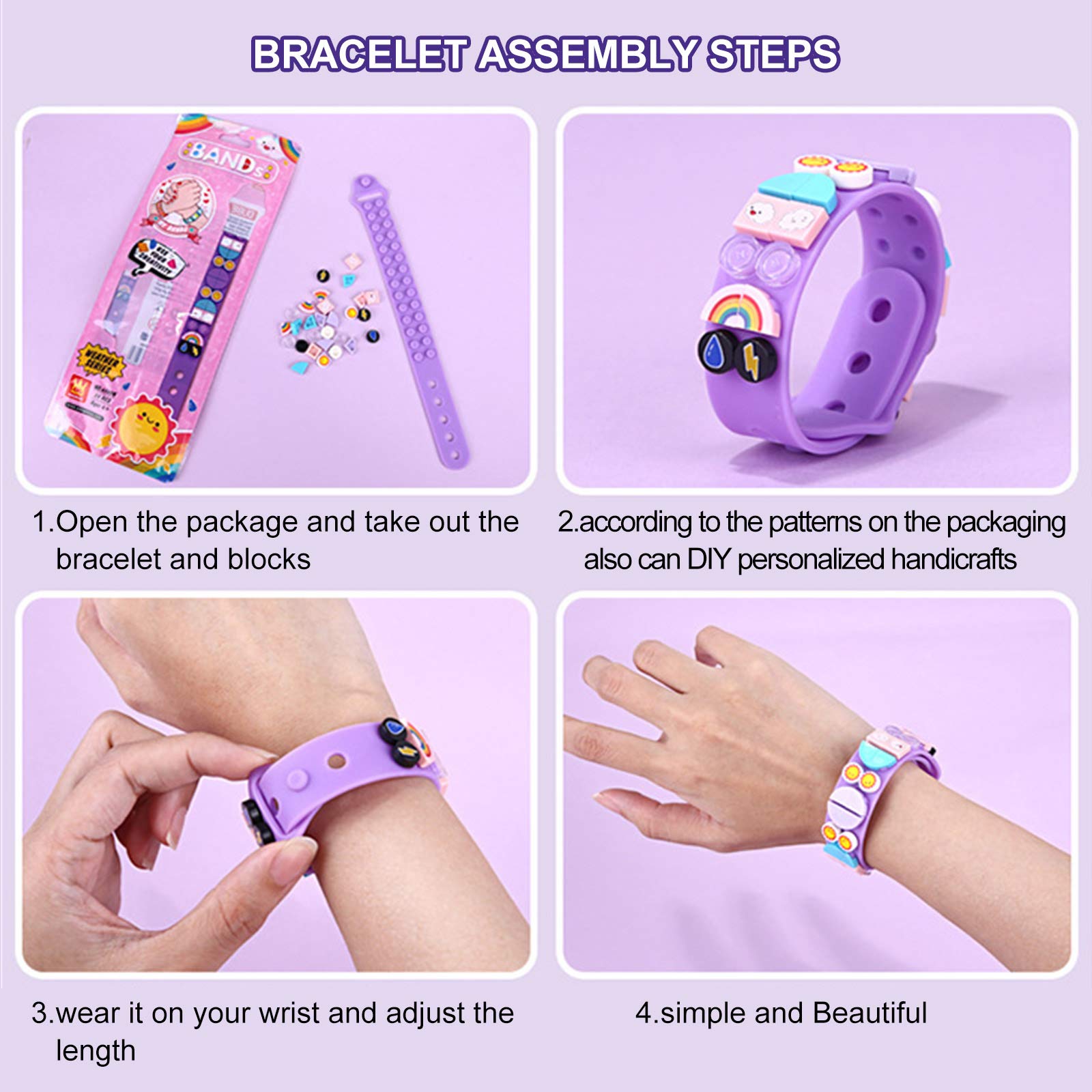 6ชิ้น/เซ็ตเด็กบล็อกตัวต่อ Dots - Jewelry Making Kit For Kids บทวิจารณ์และราคา