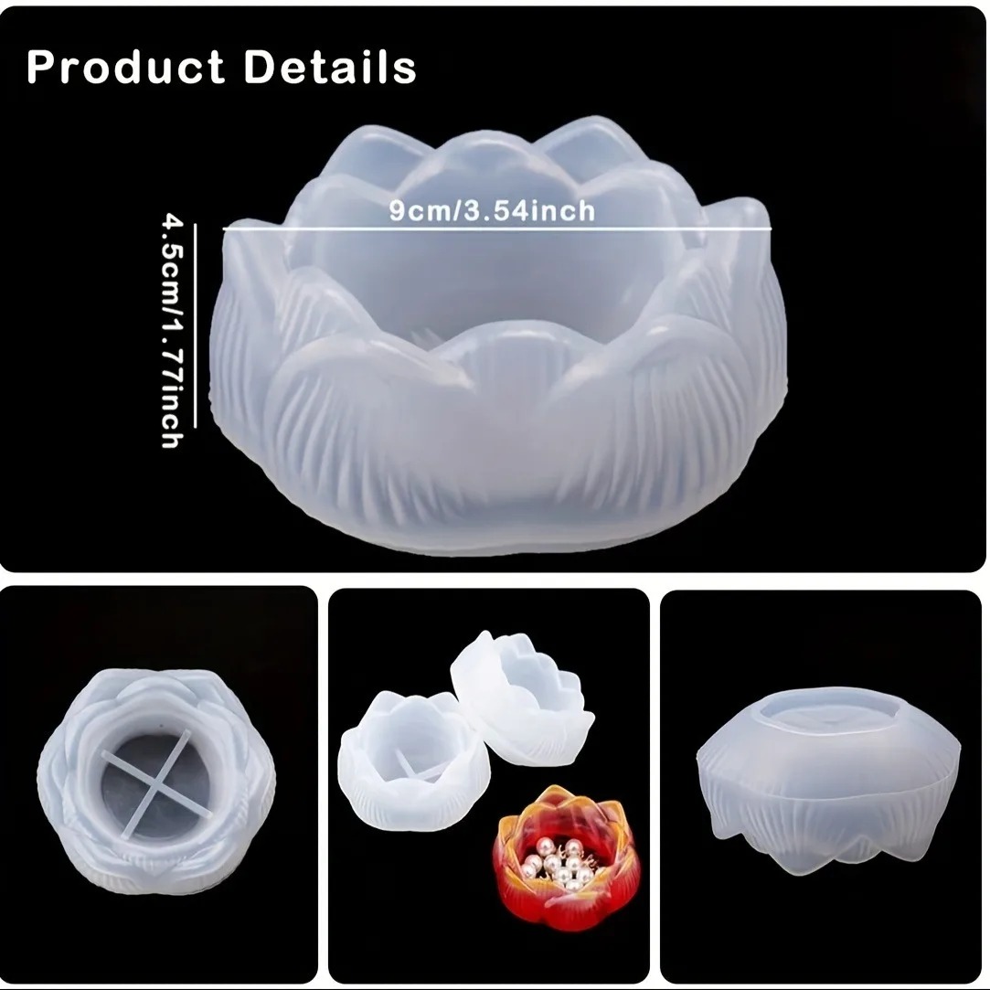 1 PC DIY Lotus Flower ซิลิโคนเ - Jewelry Making Light บทวิจารณ์และราคา