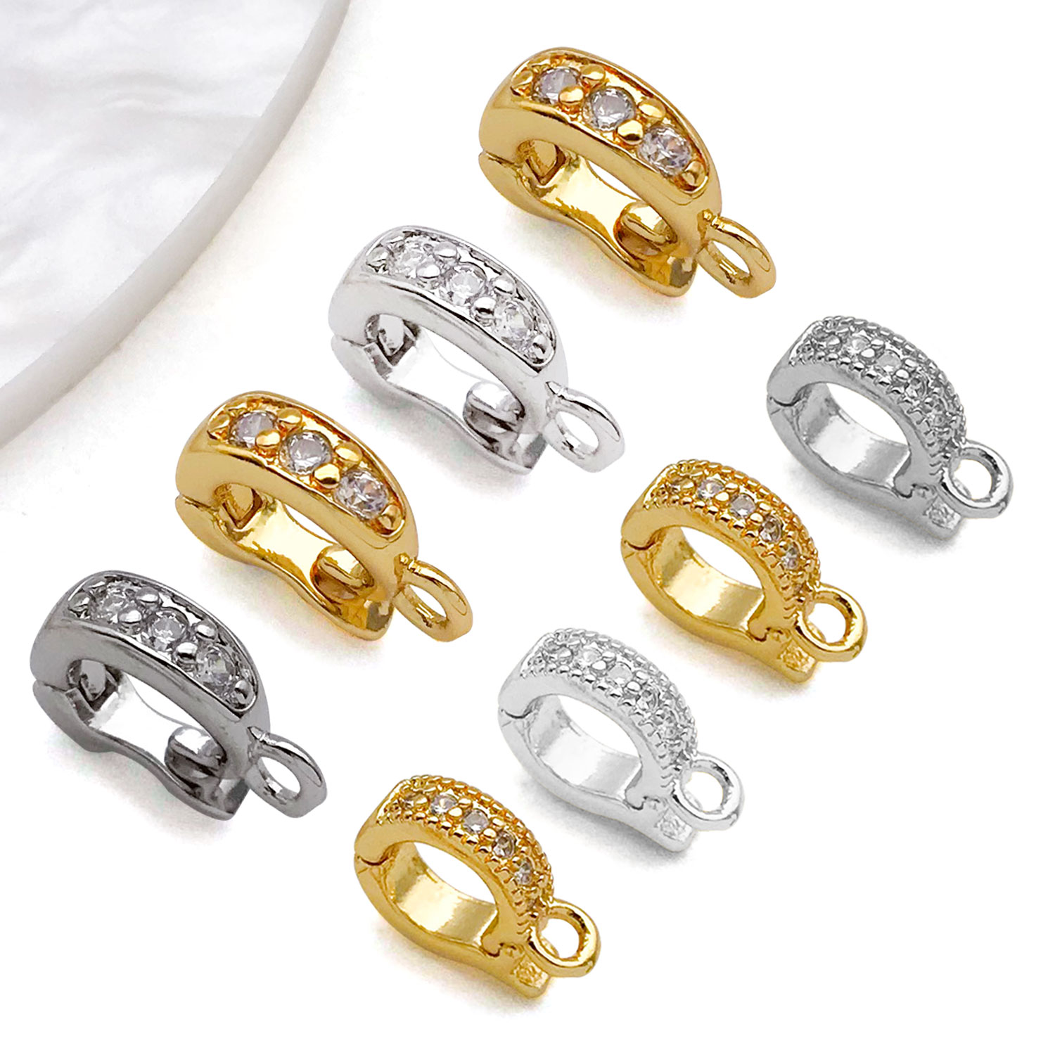 5pcs 18K ทองชุบทองเหลือง Inlay - Jewelry Making Charms บทวิจารณ์และราคา