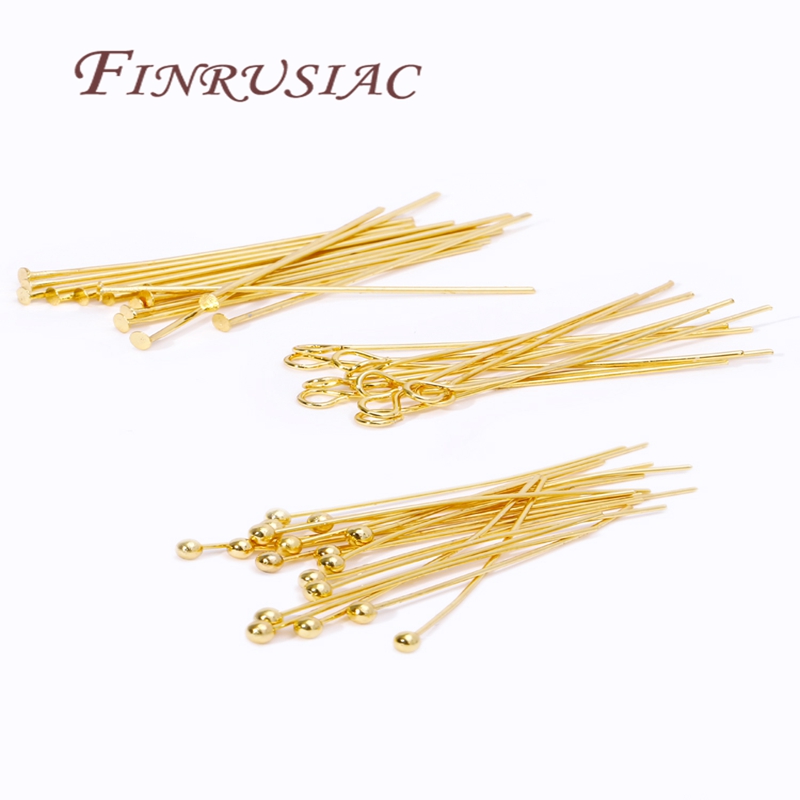 50 ชิ้น 20-50 มิลลิเมตร Gold P - Jewelry Making Eye Pins บทวิจารณ์และราคา